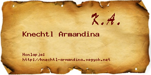 Knechtl Armandina névjegykártya